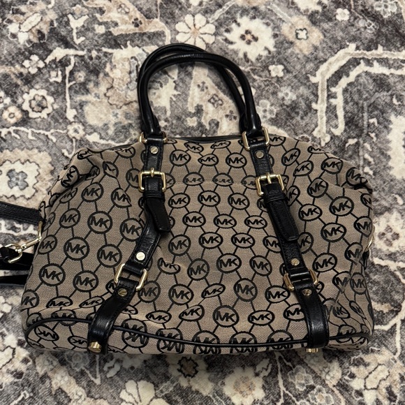 Michael Kors Handbags - Michael Kors Tan and Black Satchel